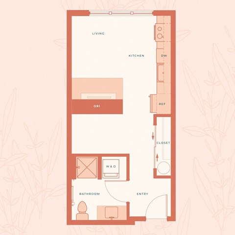 The Warren in Spokane, WA Live/Work Studio Floor Plan